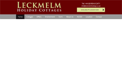 Desktop Screenshot of leckmelmholidays.co.uk